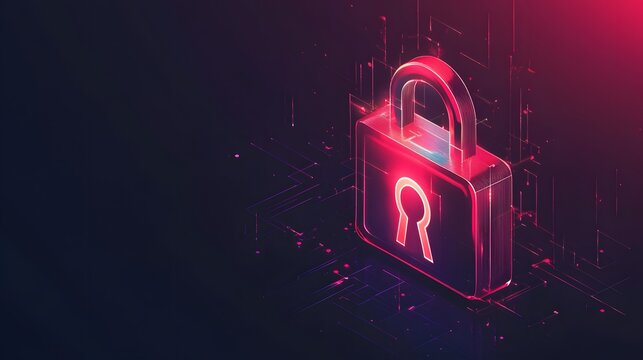 A striking illustration of a digital padlock, depicting a security breach
