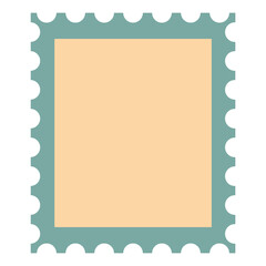 Blank Postage Stamp Shape