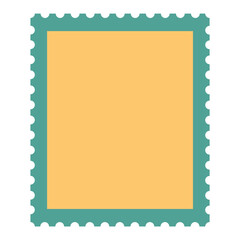 Blank Postage Stamp Shape