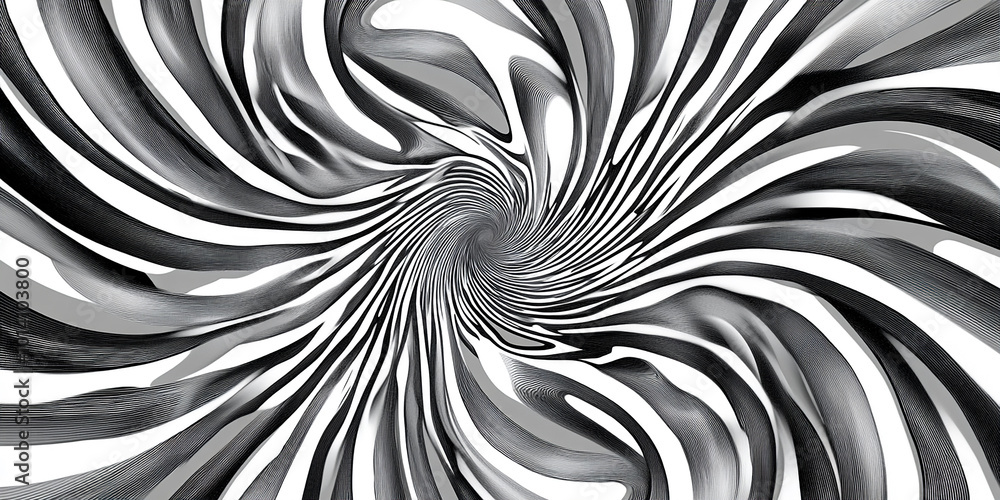 Aufkleber Abstract background with wavy lines creating tunnel effect