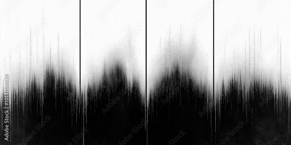 Poster black and white abstract lines forming a modern background