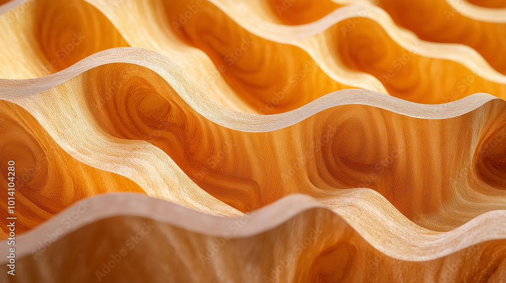 Poster close up of wavy wooden surface creating abstract background
