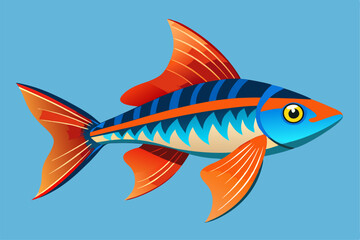 Swordtail Fish: Happy, Smiling, Funny & Expressive Vector Illustrations for Graphics Design, Expressive swordtail fish illustrations for vibrant graphic design projects