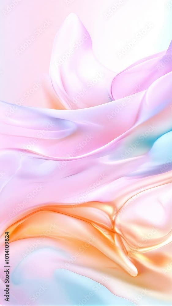 Aufkleber abstract fluid shapes with soft pastel colors create a dreamy background design suitable for modern 