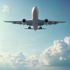 Obraz premium a large military plane flying in the sky