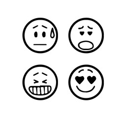 emoji face illustrator icon for social media needs that express your design