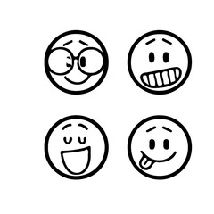 emoji face illustrator icon for social media needs that express your design