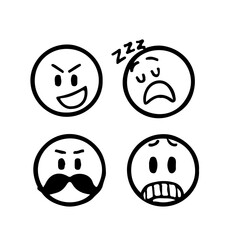 emoji face illustrator icon for social media needs that express your design