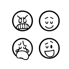 emoji face illustrator icon for social media needs that express your design