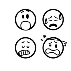 emoji face illustrator icon for social media needs that express your design