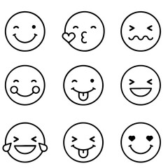 emoji face illustrator icon for social media needs that express your design