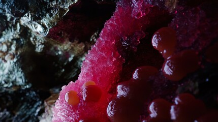 Fototapeta premium Vibrant Pink Coral Close-Up: A Macro Photography Masterpiece