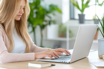 Fototapeta premium A Woman in a Tech Startup’s Boardroom, Leading a Meeting on Finance and Growth, Modern Office Design, Freelance, Business, Marketing, Finance, Employees