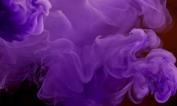 Smoky violet plumes on a dark rust background. Video
