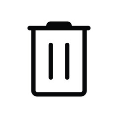 Vector Trash Can Icon Symbol