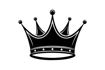  king's or queen's golden crown vector art illustration 