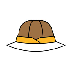 hat hunter line icon vector. hat hunter sign. isolated symbol illustration