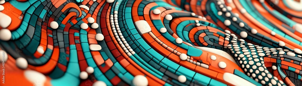 Aufkleber vibrant abstract artwork featuring dynamic patterns and a blend of colors, perfect for creative proj