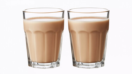 Chai glass isolated on white background with clipping path