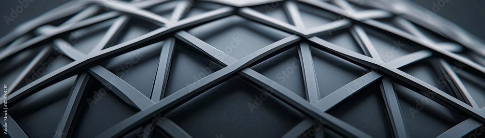 Poster close-up view of a textured black surface with an intricate geometric pattern, ideal for modern desi