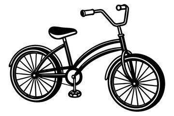 Cute Tricycle silhouette minimalistic vector art illustration