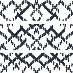 The psychedelic painting consists of dense stripes, which are a cluster of dots.