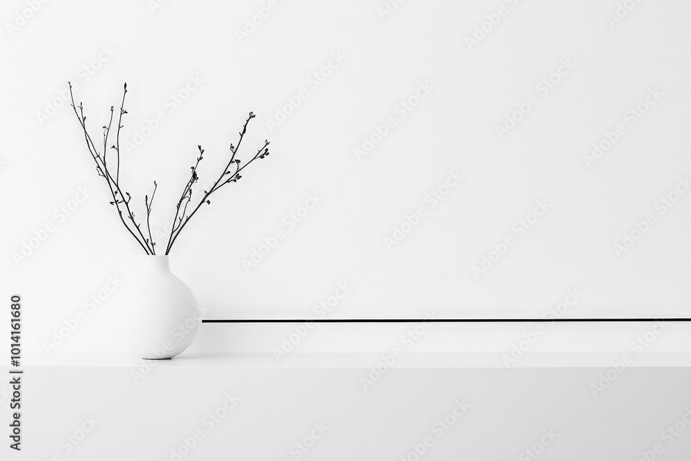 Poster minimalist quote with a single black line separating text on a white background, creating a strong, 