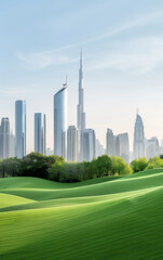 Obraz premium Highly developed futuristic technological cityscape 