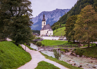 church in the village of the mountains