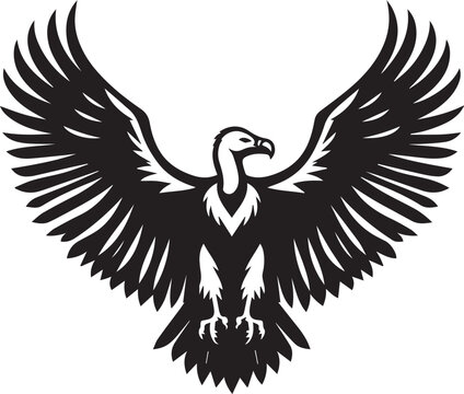 recommend clip art: logo Vulture silhouette vector black and white