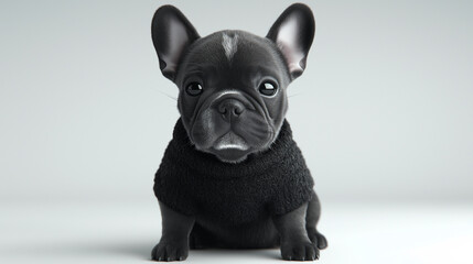 French Bulldog puppy on a white background