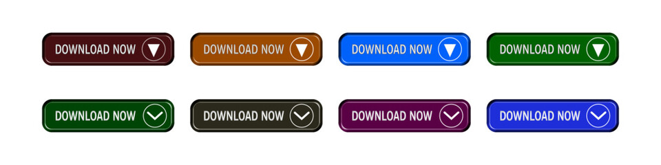 now download button as vector element graphic of website or application illustration isolated on white background