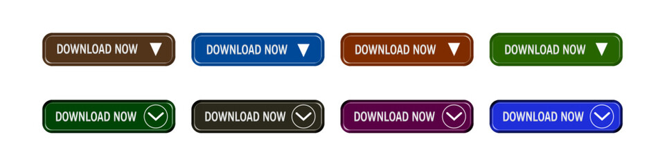 now download button as vector element graphic of website or application illustration isolated on white background