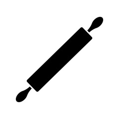Rolling pin silhouette icon. Vector.