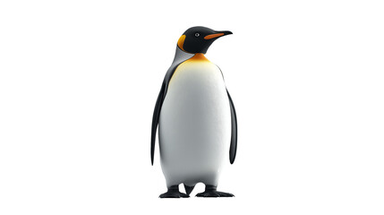 Fototapeta premium A penguin is standing on a white background