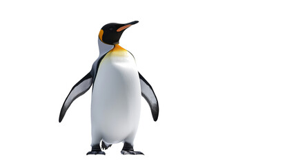 Obraz premium A penguin is standing on a white background