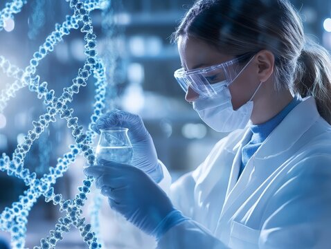 Researchers in biological engineering developing synthetic enzymes and proteins to solve environmental and medical challenges.