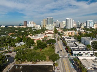 Fototapeta premium Colee Hammock looking towards downtown Fort Lauderdale, Florida, United States.