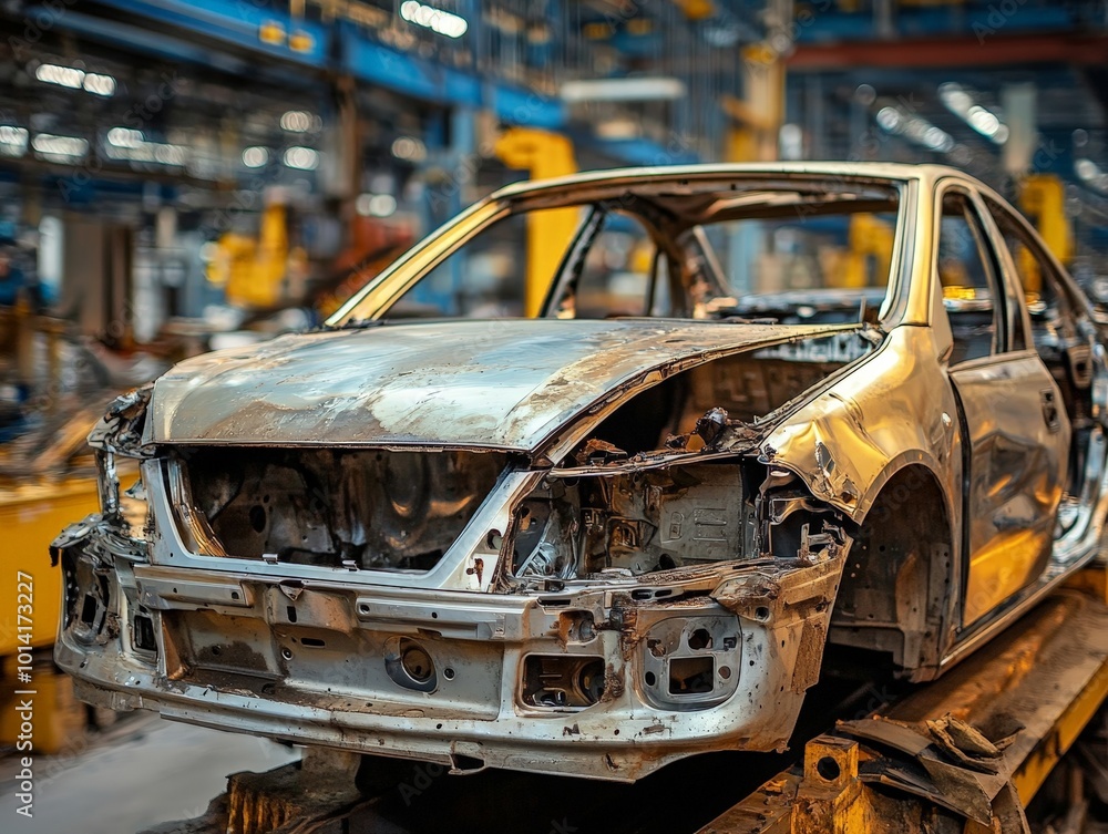 Poster automakers adopting circular economy practices by designing cars for easy disassembly and material r
