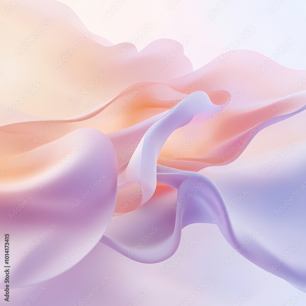 Poster beautiful quote with a soft pastel gradient and light, flowing typography, creating a calm and elega