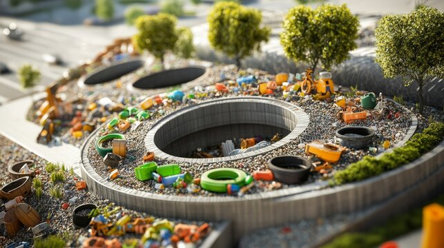 Circular economy innovation in product design, where waste materials are repurposed into new products, creating a closed-loop system.