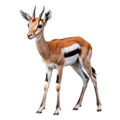 Fototapeta premium Baby Gazelle, Grace in the Making, isolated transparent background
