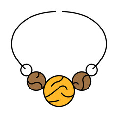 wood decoration line icon vector. wood decoration sign. isolated symbol illustration