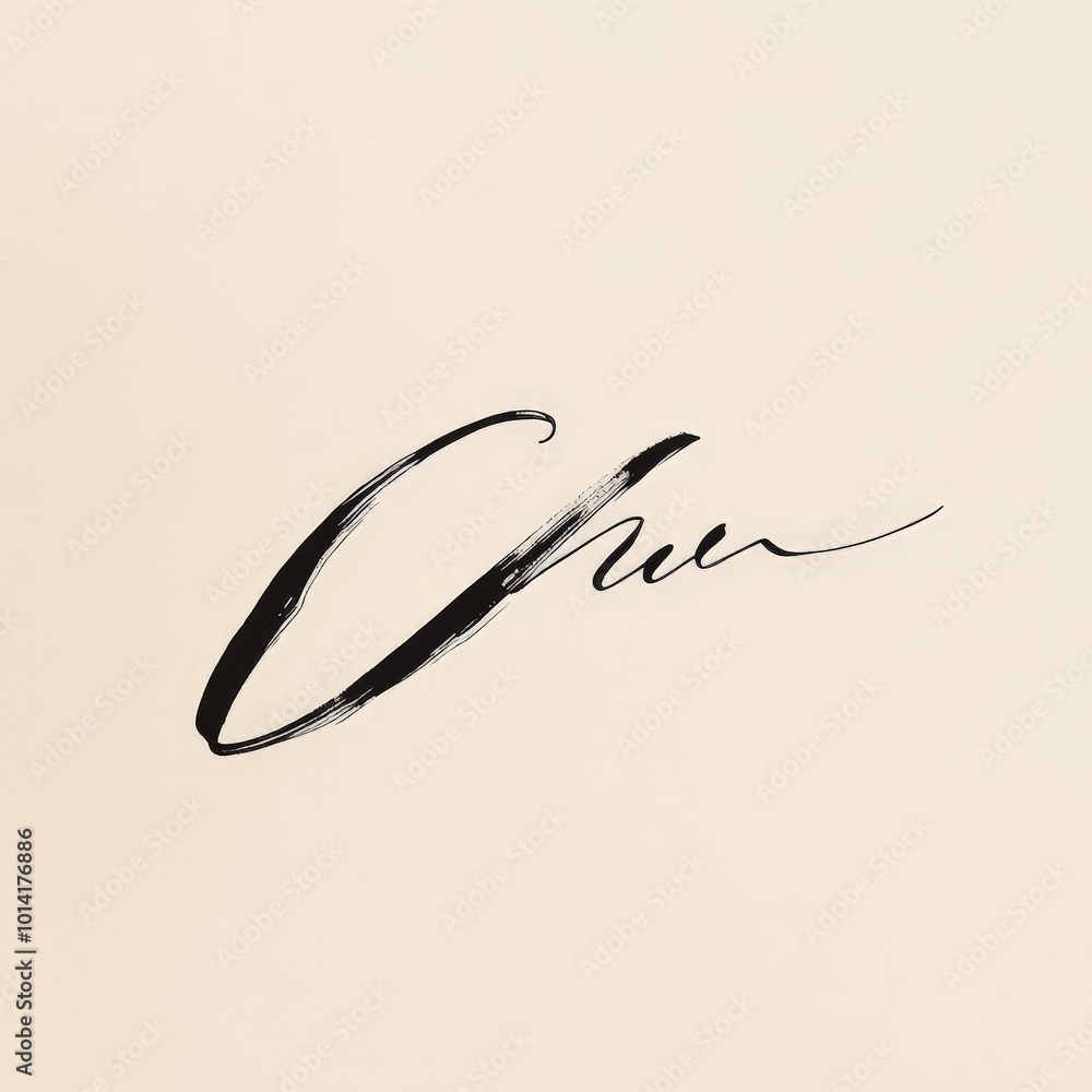Poster elegant handwritten font over a minimalistic beige background, creating a calming and stylish facebo