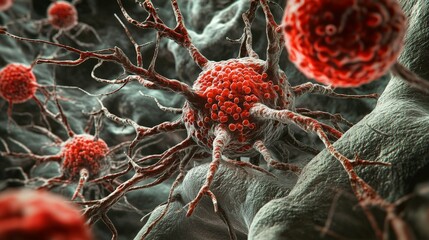 High-resolution microscope images of blood cells, neurons, and tissues, providing detailed views of biological components.