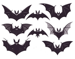 Halloween Bats Silhouette Background