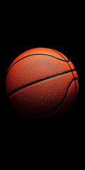 Fototapeta premium A basketball, phone wallpaper - Generative AI