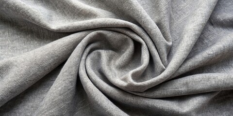 Fototapeta premium A high angle view of the texture of heather grey organic cotton fabric showcasing its softness and unique pattern, natural, comfortable, sustainable, cozy, smooth, natural fibers, soft
