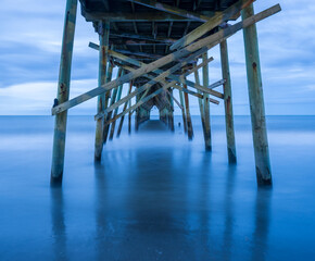 pier over blue water