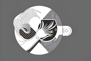scratch board effect, abstract line art illustration, flat, black and white, fine art, drawing, monochrome, texture, engraving, shading, minimalist, intricate, bold, contrast, linear, etching, stylize